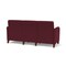 Lesro Siena Lounge Reception 3 Seat Tandem Seating No Center Arms, Walnut, OH Wine Upholstery SN3101 - alternate 2